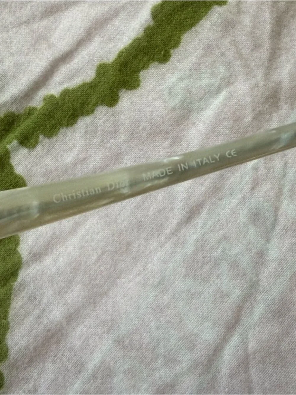 Y2K Christian Dior Pearl White Stainless Steel Semi-Rimless Glasses